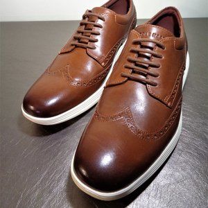 Cole Haan Grand Øs Brown Leather Derby Wingtips